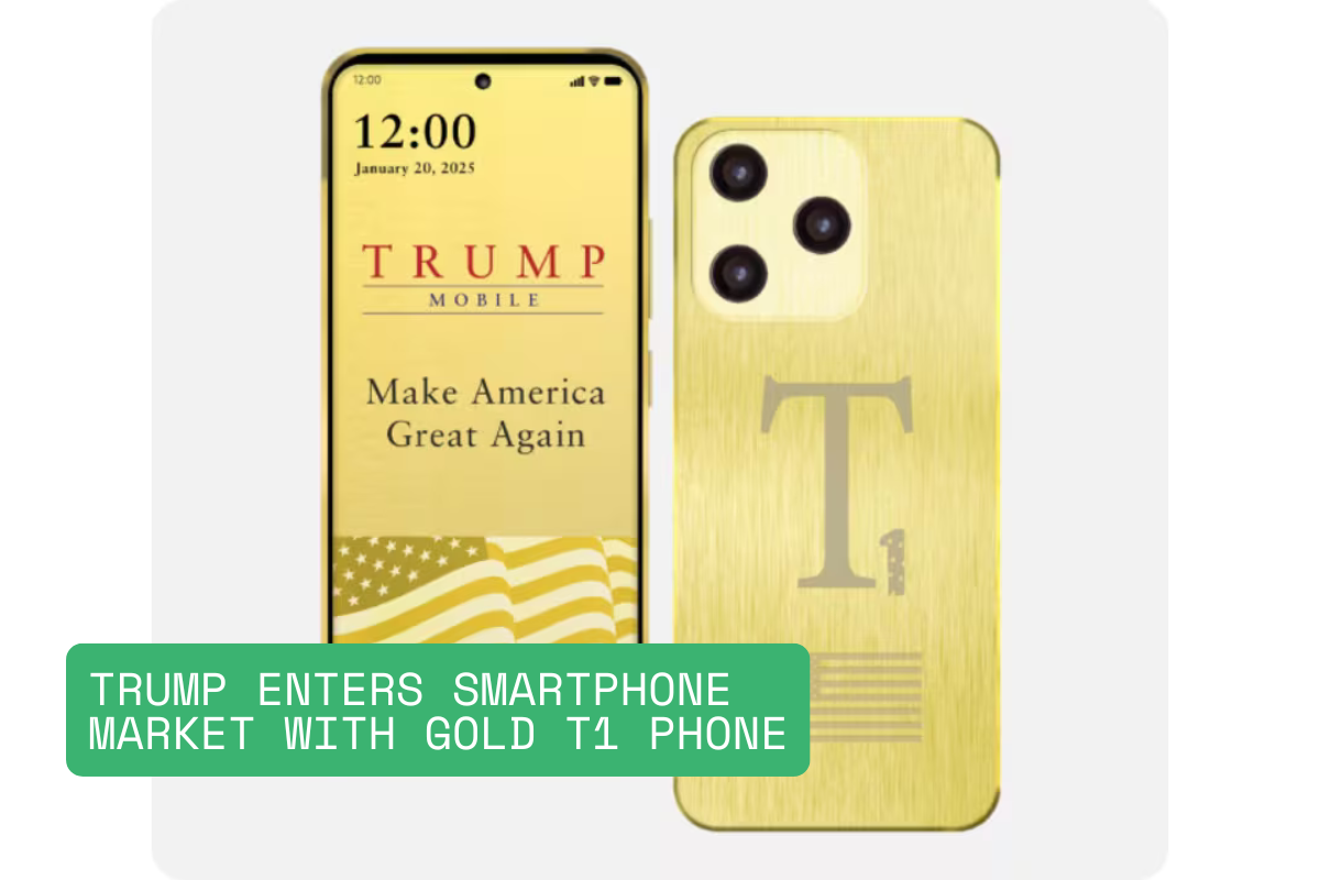 Trump Enters Smartphone Market with Gold T1 Phone Blog image